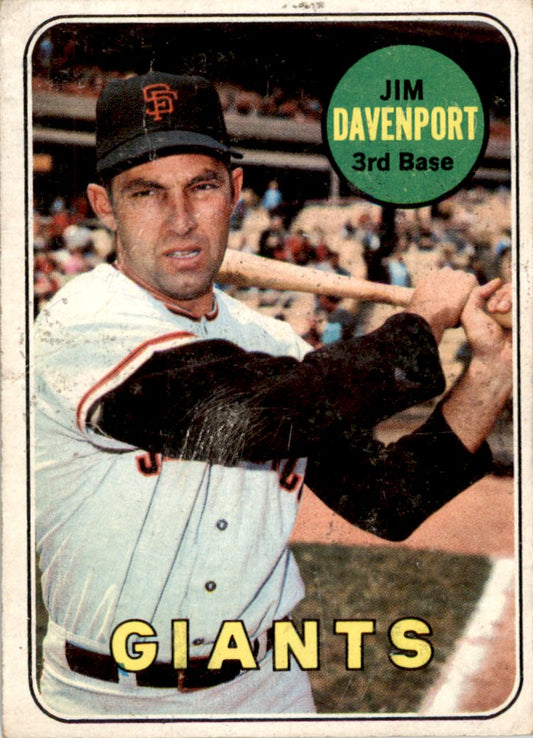1969 Topps #102 Jim Davenport San Francisco Giants GD