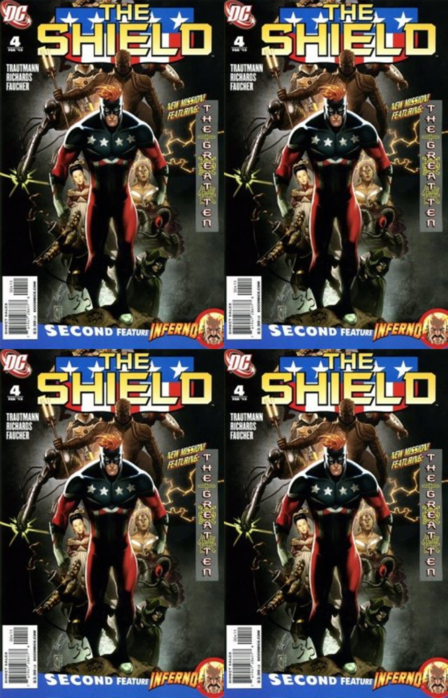 Shield #4 (2009-2010) DC Comics - 4 Comics