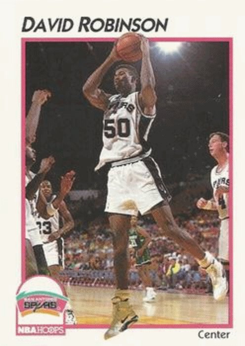 1991-92 Hoops McDonald's Basketball 41 David Robinson
