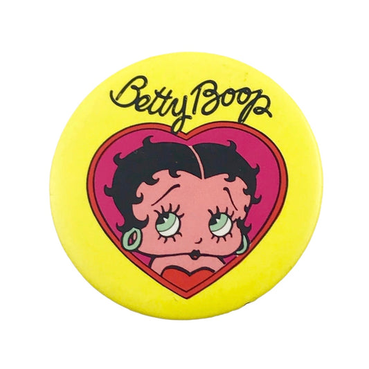 Betty Boop Yellow 2" Vintage Pinback Button King Features Syndicate