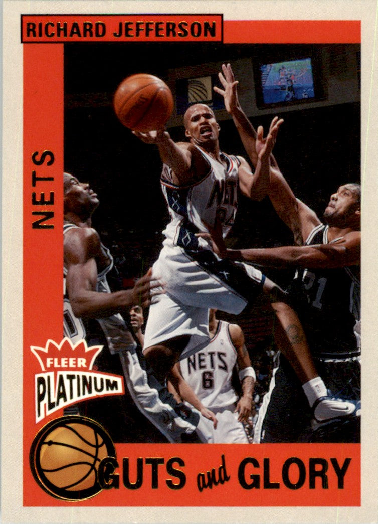 2002 Fleer Platinum Guts and Glory #10GG Richard Jefferson New Jersey Nets