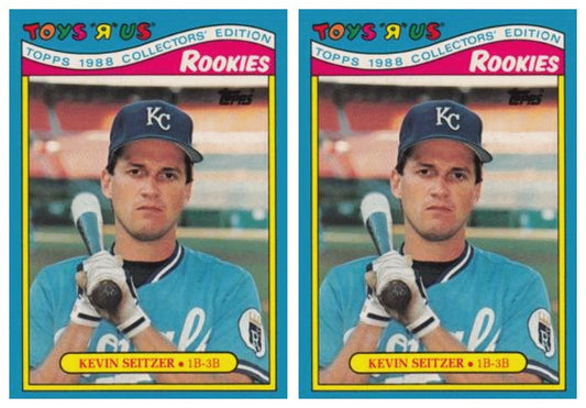 (2) 1988 Topps Toys R' Us Rookies Baseball 27 Kevin Seitzer Lot Royals
