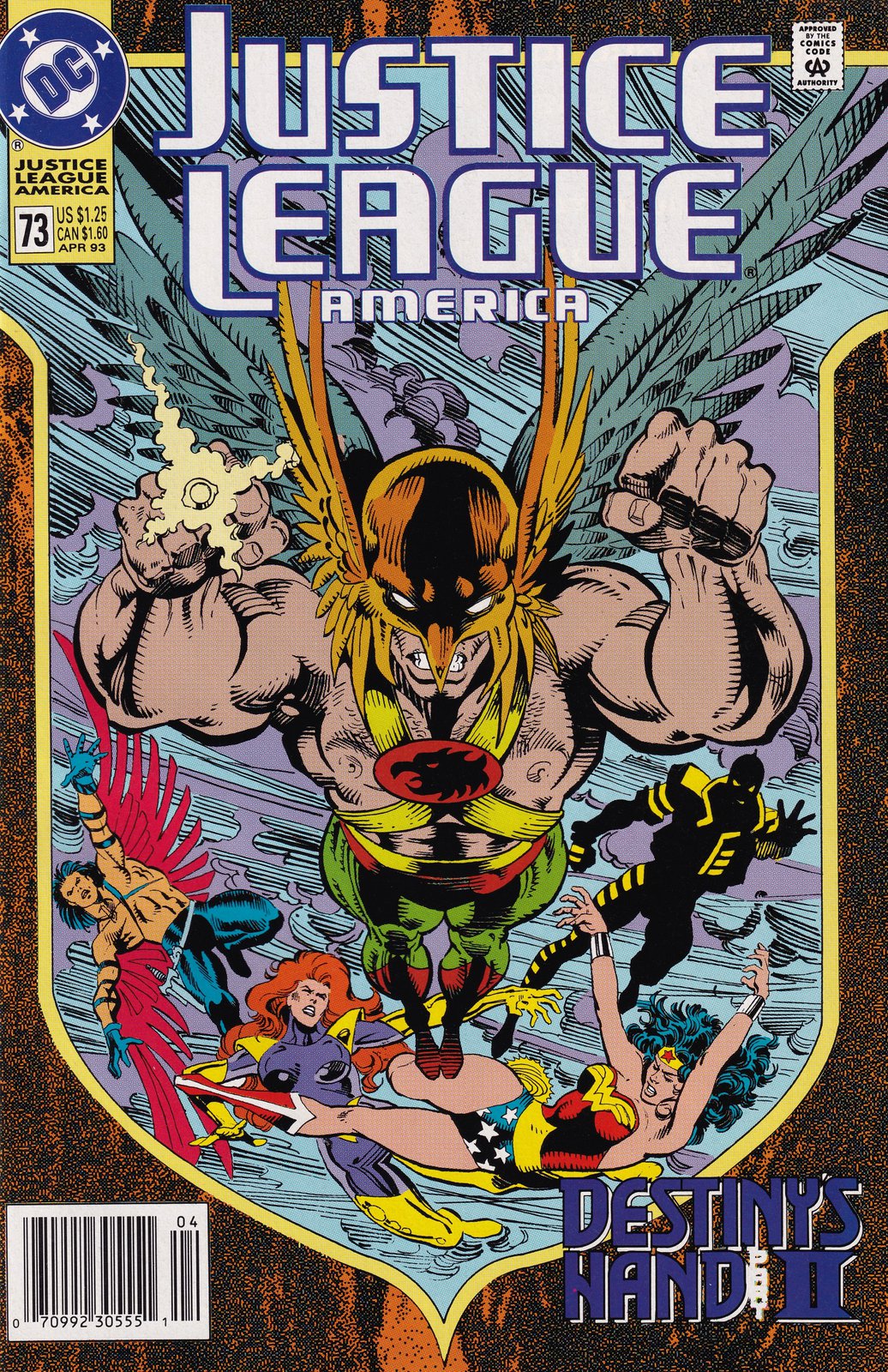 Justice League of America #73 Newsstand (1989-1996) DC Comics