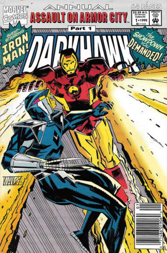 Darkhawk Annual #1 Newsstand Cover (1992-1994) Marvel Comics