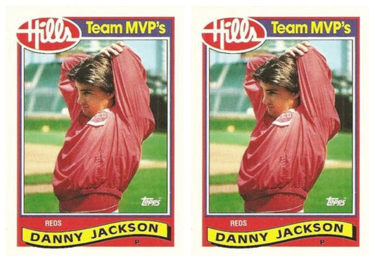 (2) 1989 Topps Hills Team MVP's Baseball #18 Danny Jackson Card Lot Reds
