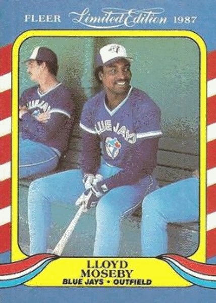 1987 Fleer Limited Edition Baseball #29 Lloyd Moseby
