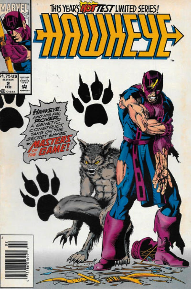 Hawkeye #2 Newsstand Cover (1994) Marvel Comics