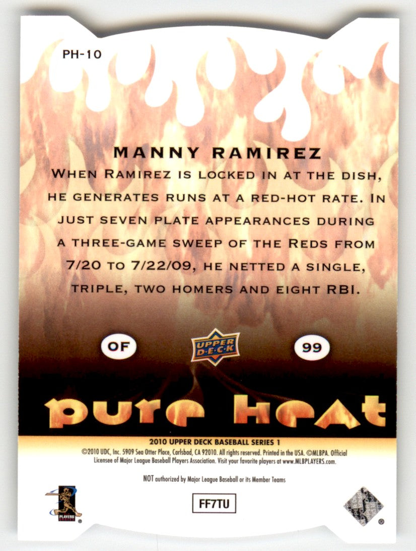 2010 Upper Deck Pure Heat #PH-10 Manny Ramirez Los Angeles Dodgers
