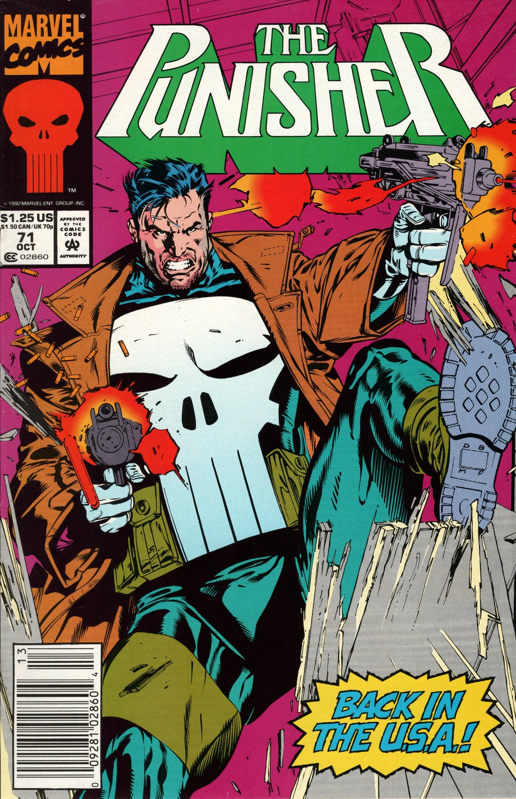 Punisher #71 Newsstand Cover (1987-1995) Marvel