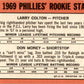 1969 Topps #454 Phillies 1969 Rookies Larry Colton / Don Money Phillies EX