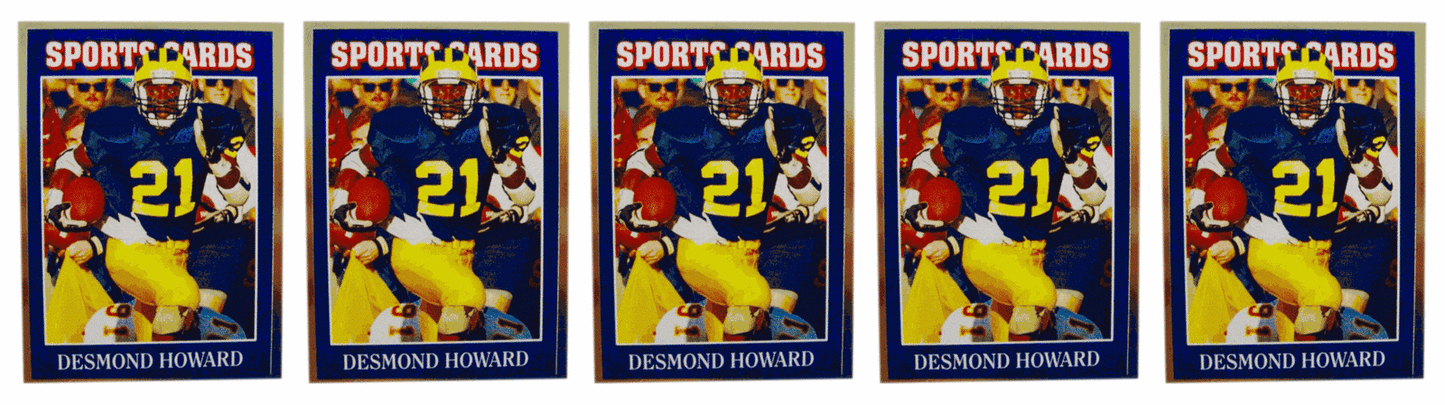 (5) 1992 Sports Cards #29 Desmond Howard Football Card Lot Michigan