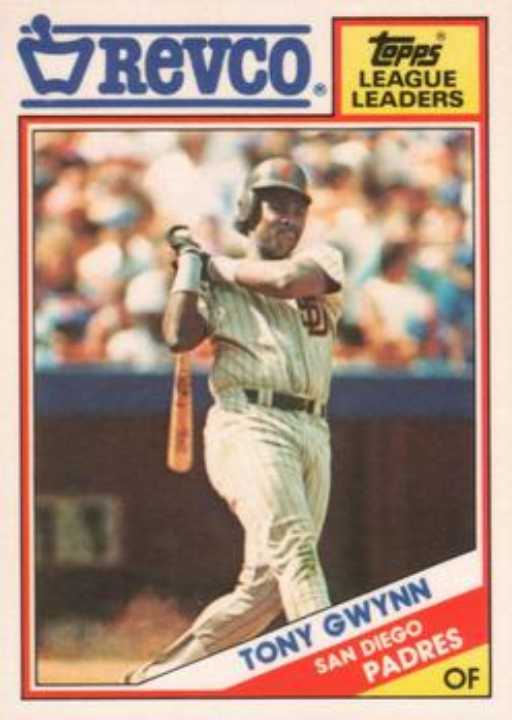 1988 Topps Revco League Leaders Baseball #1 Tony Gwynn San Diego Padres