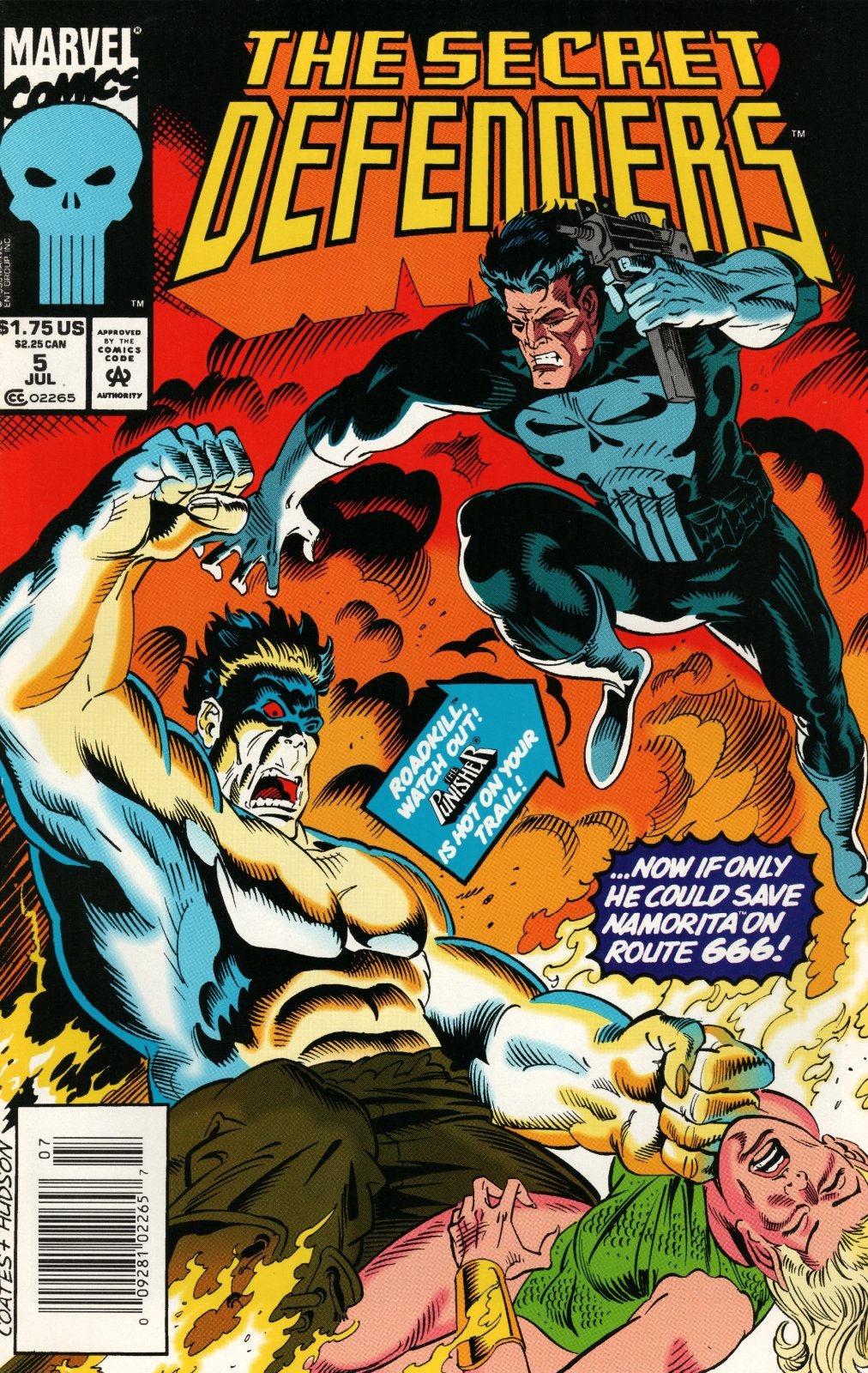 The Secret Defenders #5 Newsstand Cover (1993-1995) Marvel Comics
