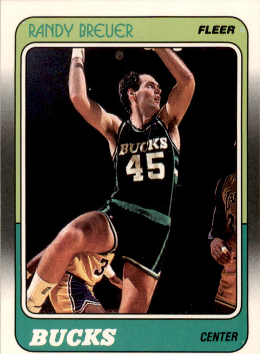 1988 Fleer #73 Randy Breuer Milwaukee Bucks
