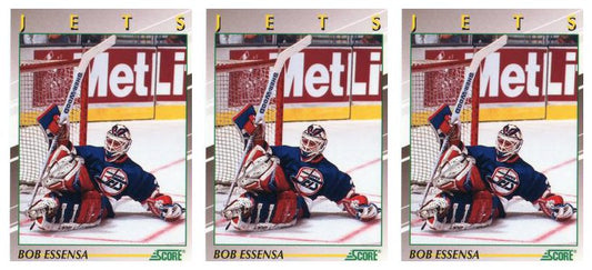 (3) 1991-92 Score Young Superstars Hockey #17 Bob Essensa Card Lot Jets