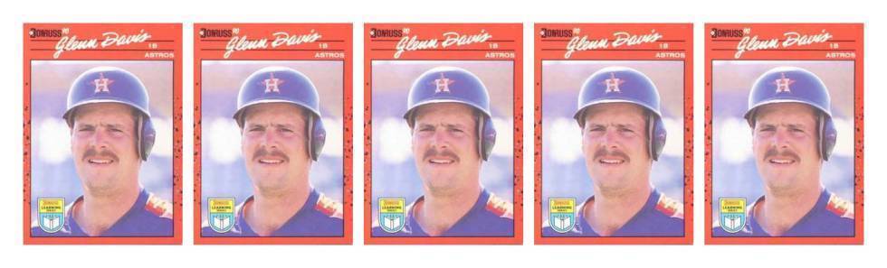 (5) 1990 Donruss Learning Series #22 Glenn Davis Baseball Card Lot Astros