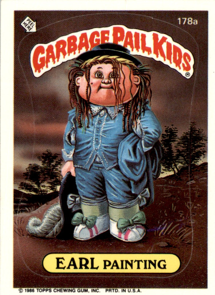 1986 Garbage Pail Kids Series 5 #178A Earl Painting EX-MT