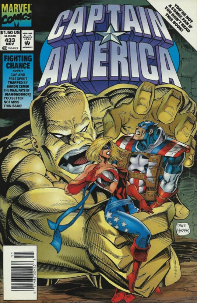 Captain America #433 Newsstand Cover (1968 -1996) Marvel Comics