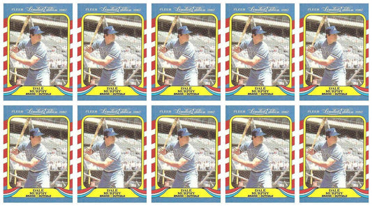 (10) 1987 Fleer Limited Edition Baseball #30 Dale Murphy Lot Atlanta Braves