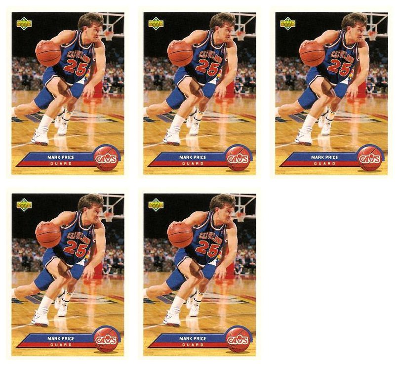 (5) 1992-93 Upper Deck McDonald's Basketball #P8 Mark Price Card Lot