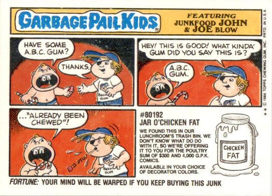 1986 Garbage Pail Kids Series 6 #217B Rose Dispose NM-MT