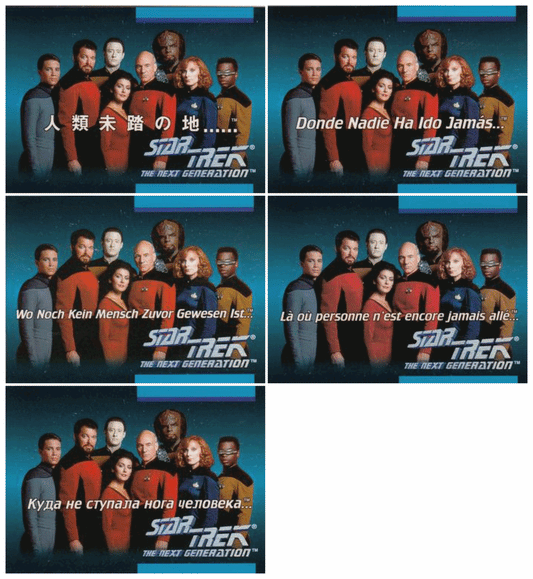 1992 Impel Star Trek the Next Generation Bonus International 5 Trading Card Set