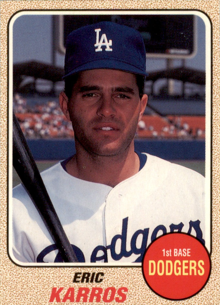 1993 Baseball Card Magazine '68 Topps Replicas #SC33 Eric Karros Dodgers
