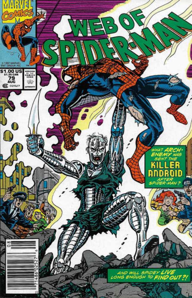 Web of Spider-Man #79 Newsstand Cover (1985-1995) Marvel Comics