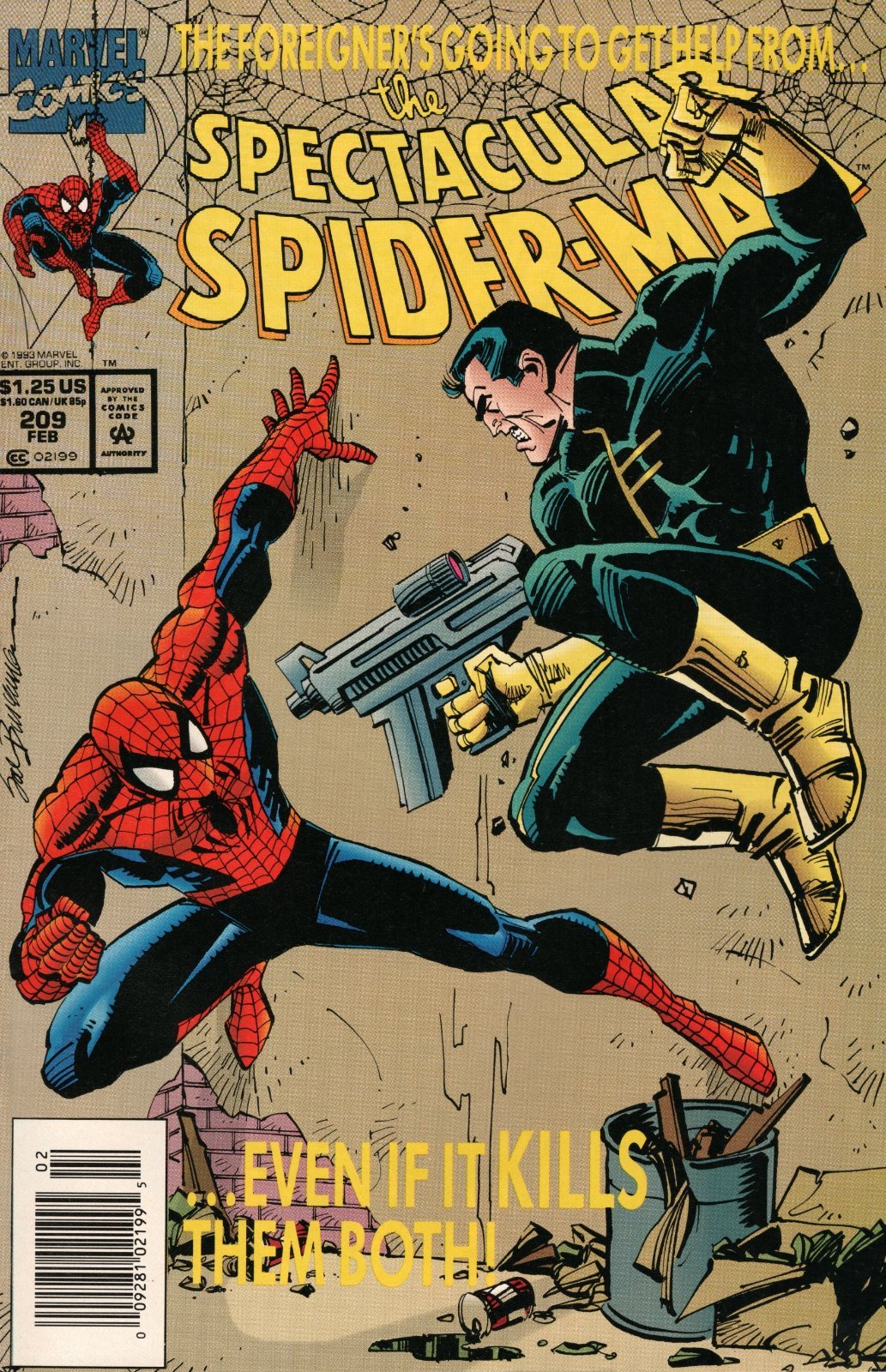 The Spectacular Spider-Man #209 Newsstand (1976-1998) Marvel Comics