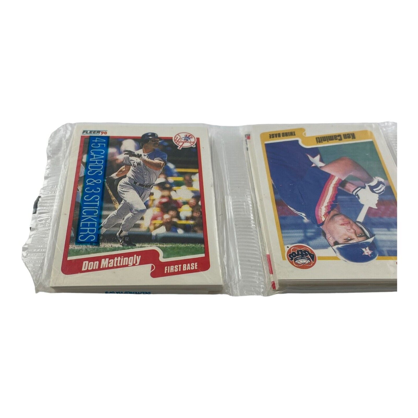 1990 Fleer Baseball Rack Pack with Don Mattingly on Front