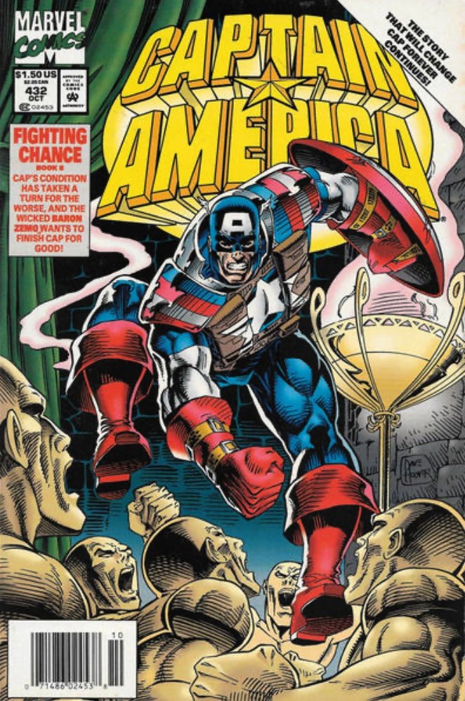 Captain America #432 Newsstand Cover (1968 -1996) Marvel Comics