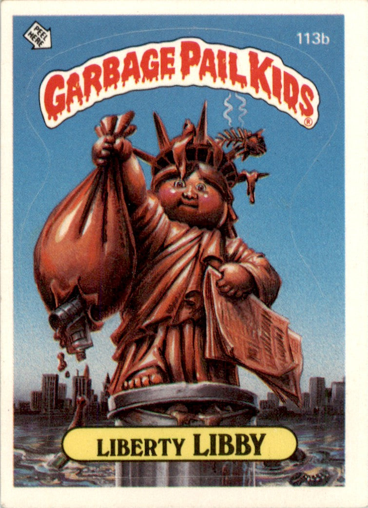 1986 Garbage Pail Kids Series 3 #113b Liberty Libby Two Asterisks EX