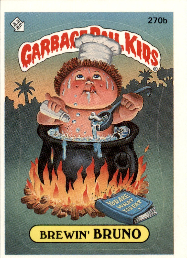 1987 Garbage Pail Kids Series 7 #270b Brewin' Bruno NM