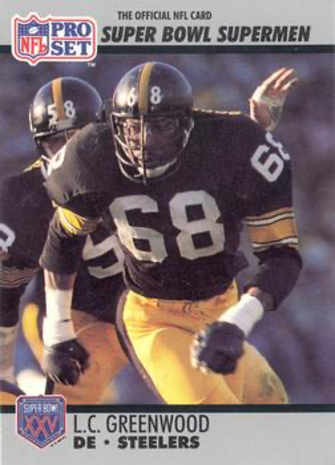 1990-91 Pro Set Super Bowl 160 Football 77 L.C. Greenwood