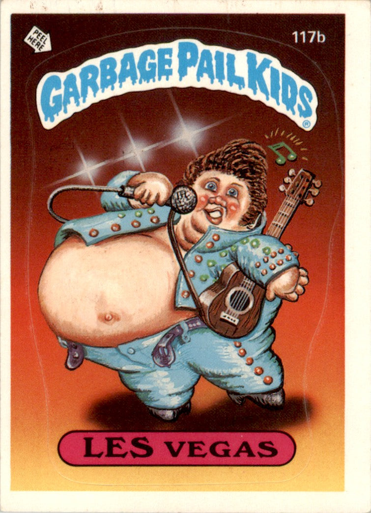 1986 Garbage Pail Kids Series 3 #117b Les Vegas Two Asterisks VG-EX