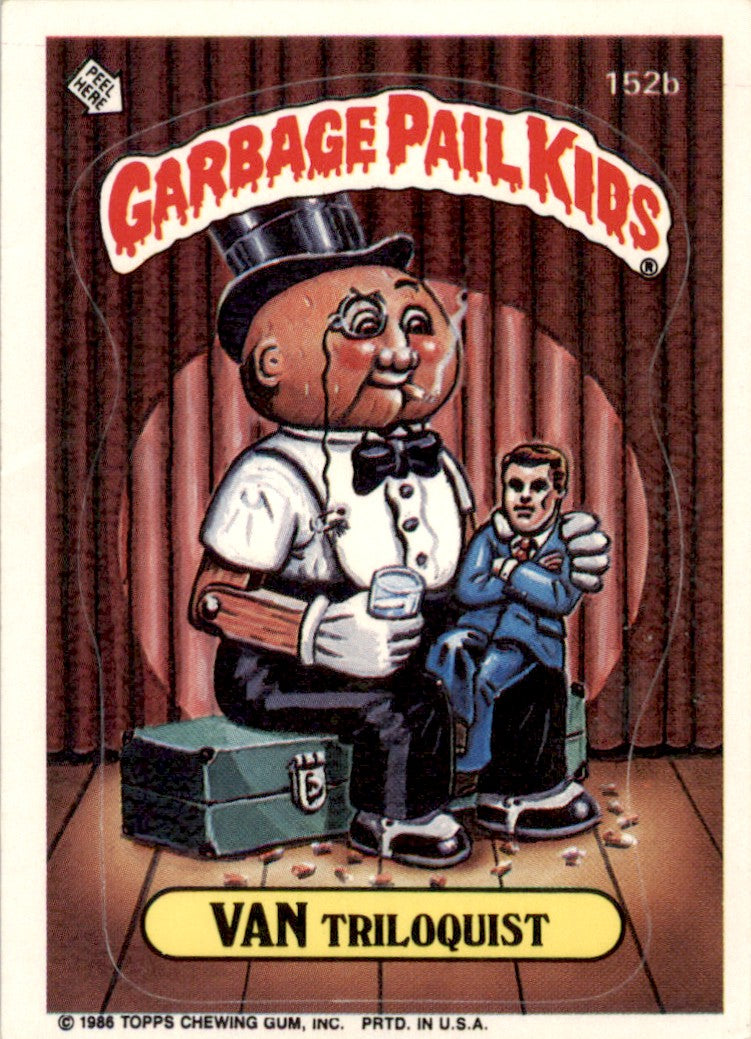1986 Garbage Pail Kids Series 4 #152b Van Triloquist VG-EX