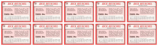 (10) 1988 Topps Revco League Leaders Baseball #13 Rick Reuschel Lot Giants