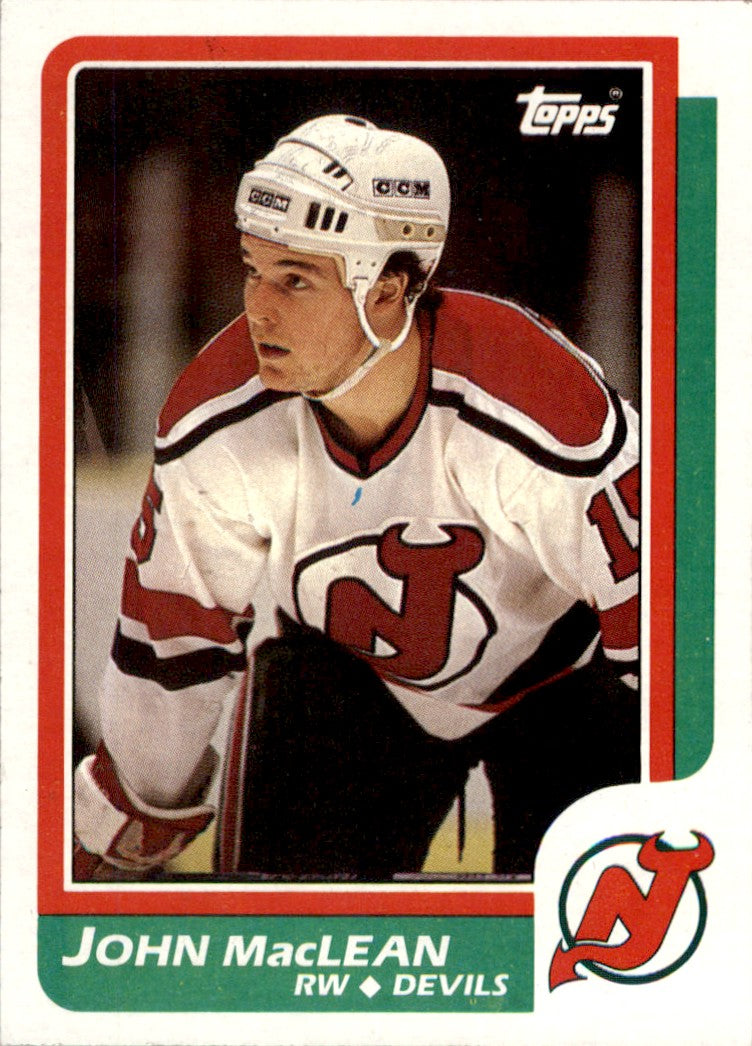1986 Topps #37 John MacLean RC New Jersey Devils