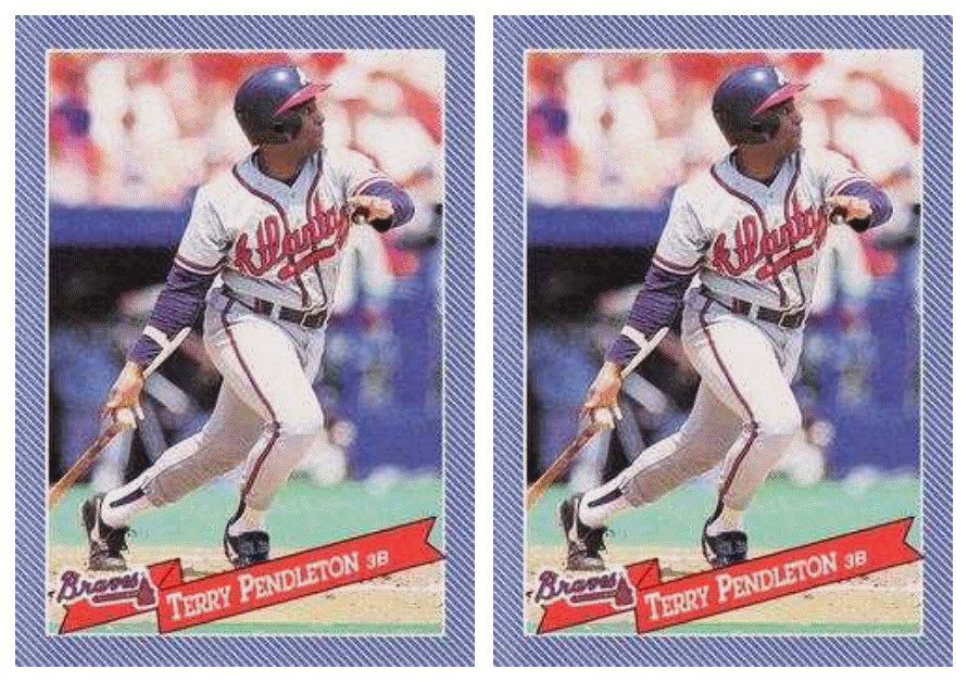 (2) 1993 Hostess Baseball #9 Terry Pendleton Baseball Card Lot Atlanta Braves