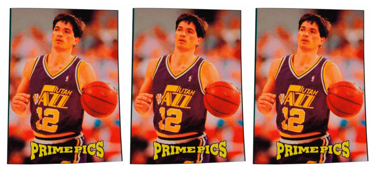 (3) 1993 Prime Pics #10 John Stockton Basketball Card Lot Utah Jazz