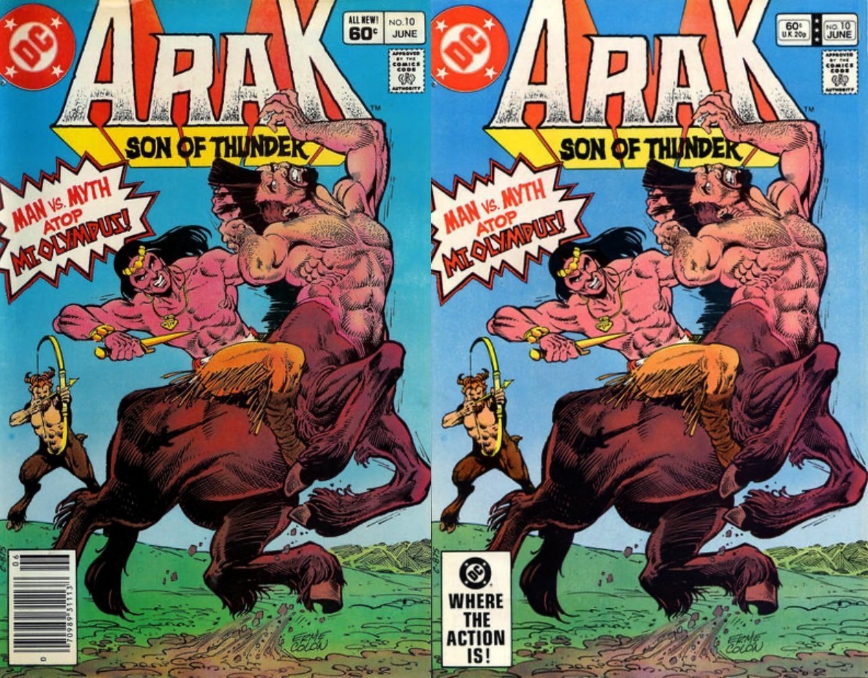 Arak: Son of Thunder #10 Newsstand & Direct (1981-1985) DC Comics - 2 Comics