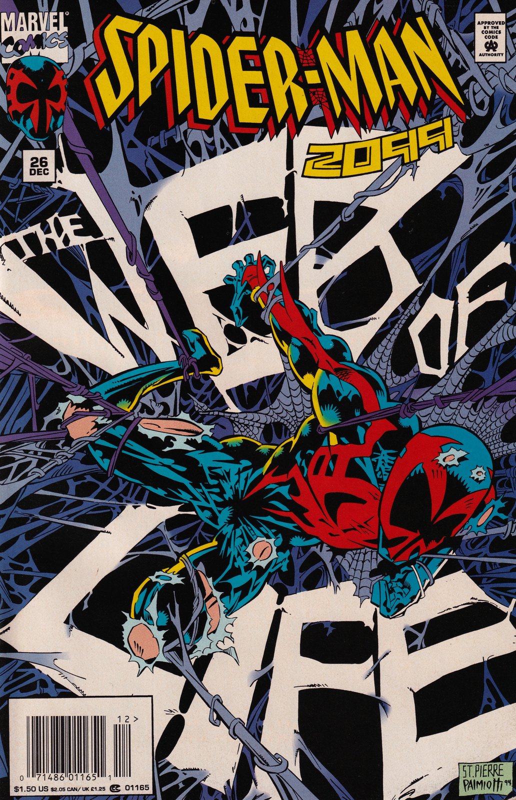 Spider-Man 2099 #26 Newsstand Cover (1992-1996) Marvel