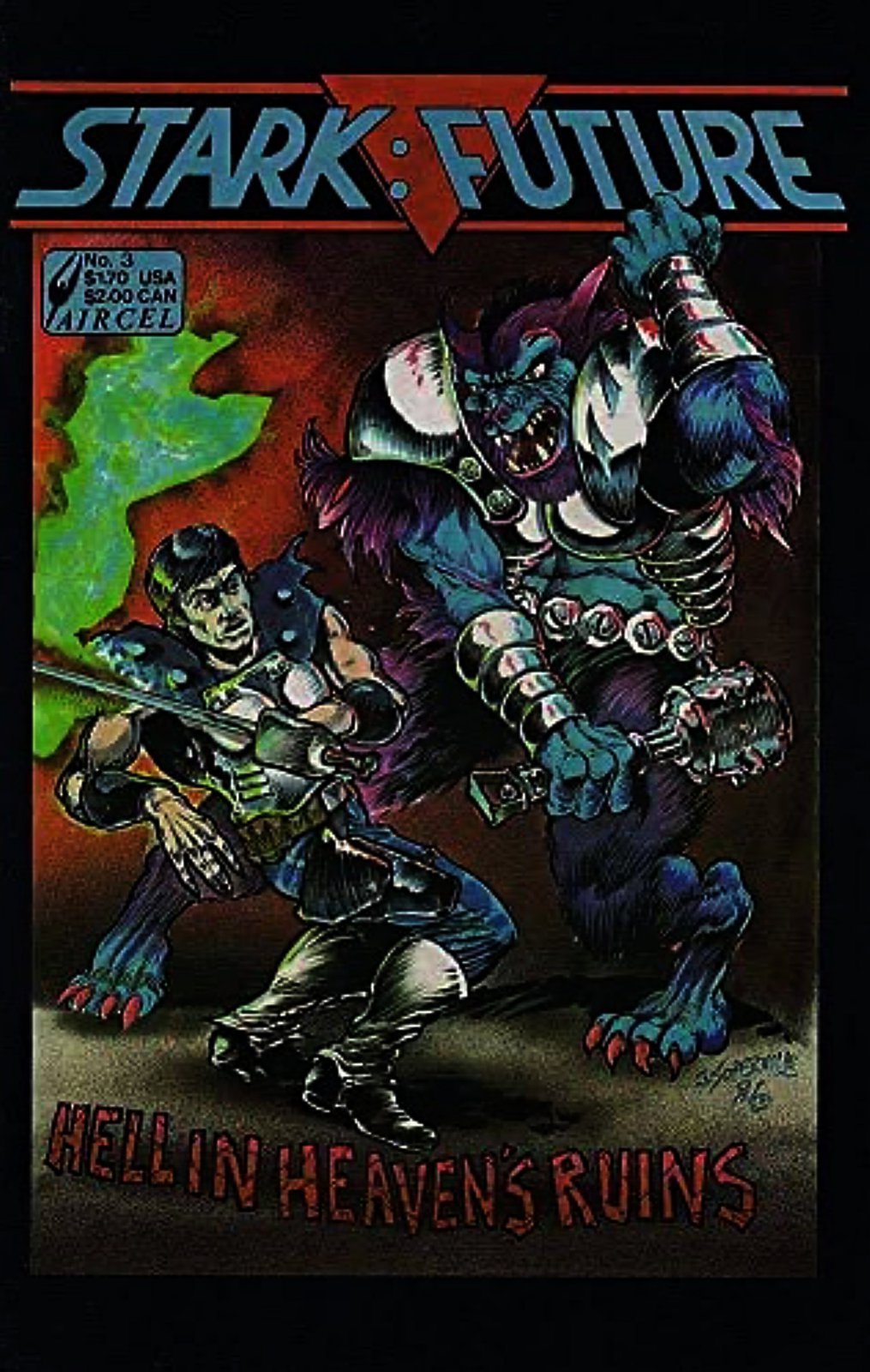 Stark: Future #3 Direct Edition Cover (1986-1987) Aircel Comics