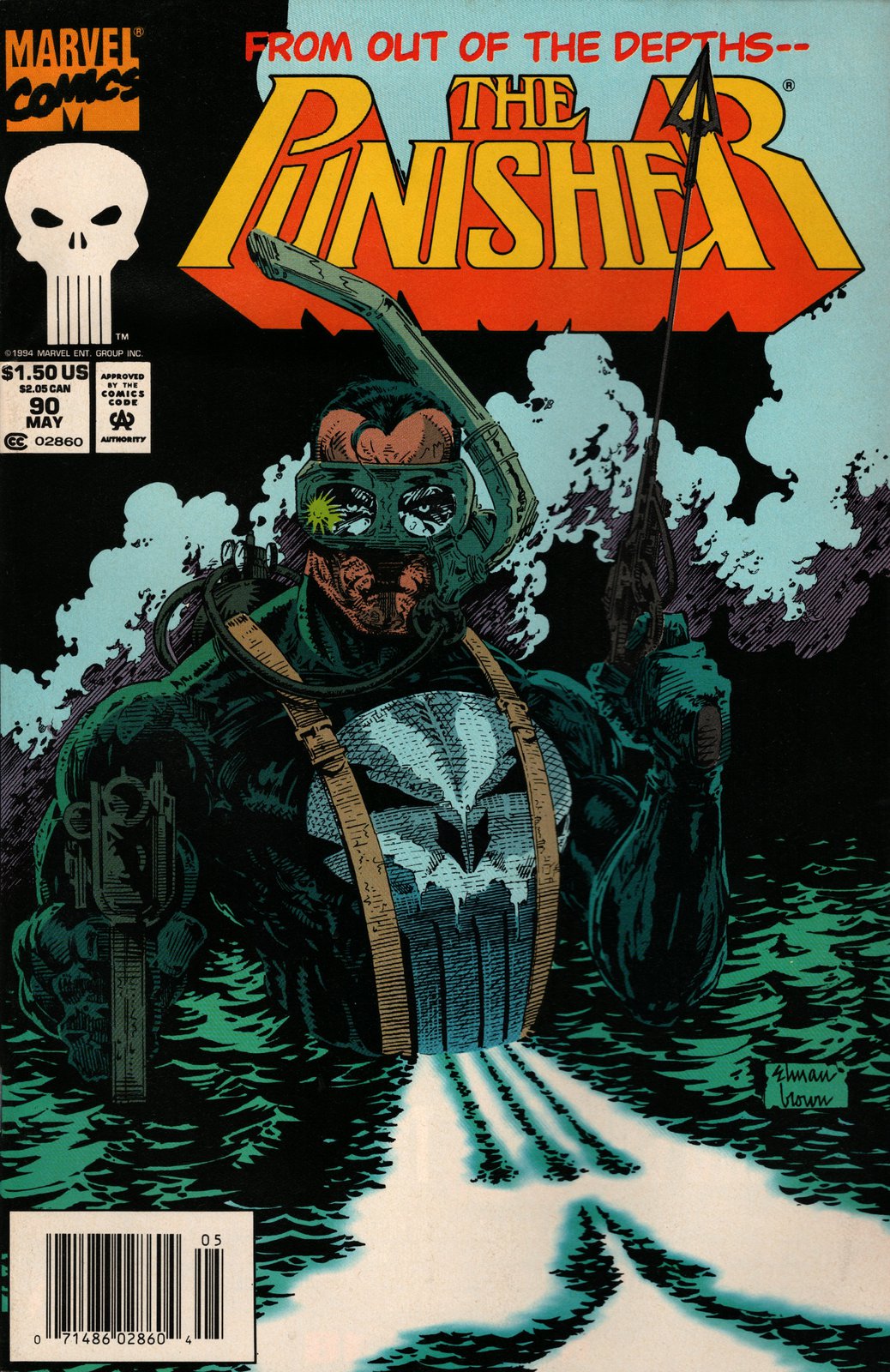 Punisher #90 Newsstand Cover (1987-1995) Marvel