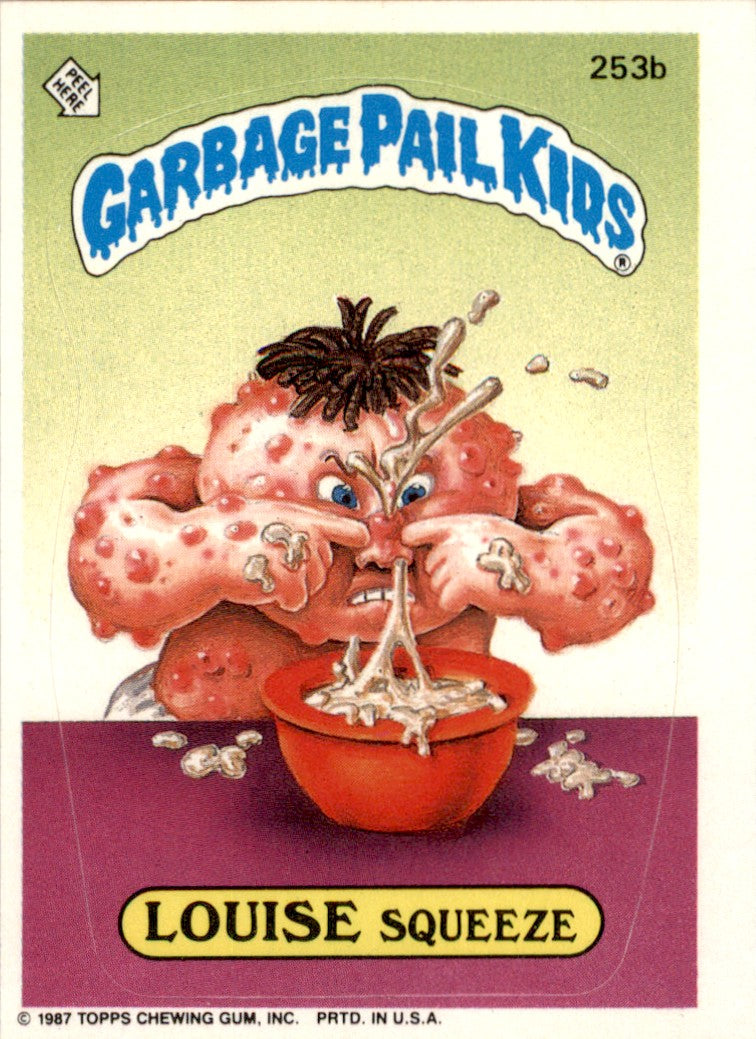 1987 Garbage Pail Kids Series 7 #253B Louise Squeeze NM