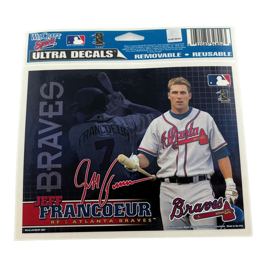 MLB Jeff Francoeur 5.5 Inch X 4.5 Inch Decal Atlanta Braves Wincraft