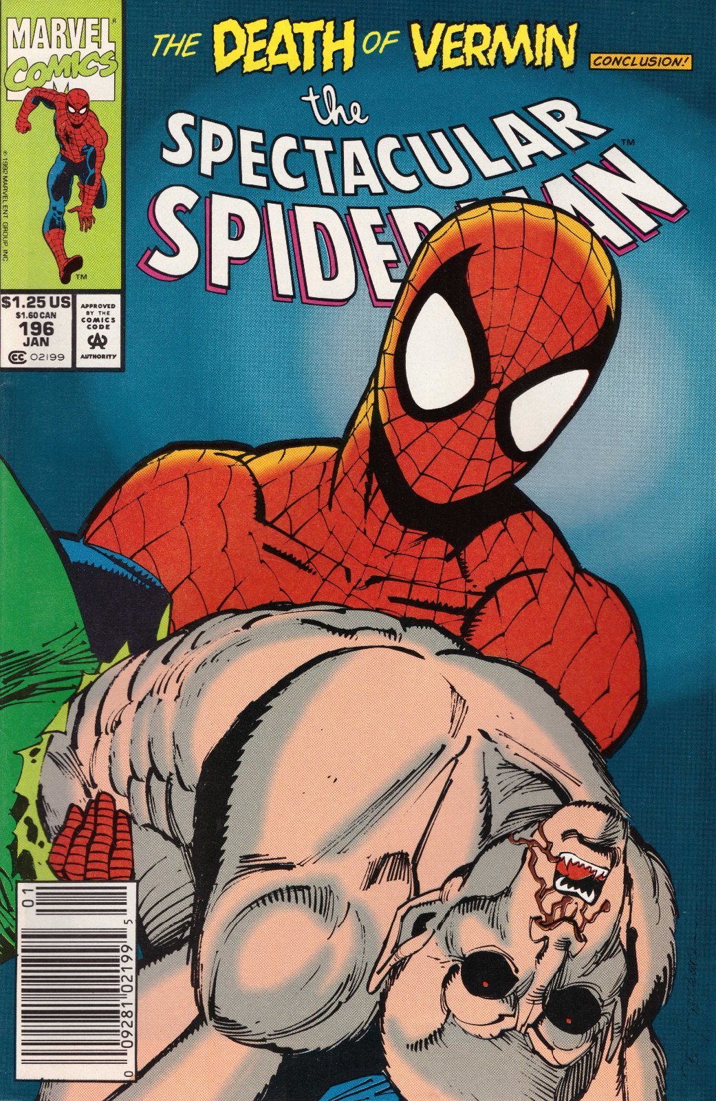 The Spectacular Spider-Man #196 Newsstand Cover (1976-1998) Marvel