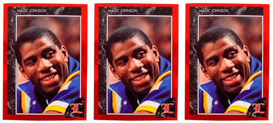 (3) 1992 Legends #13 Magic Johnson Basketball Card Lot Los Angeles Lakers
