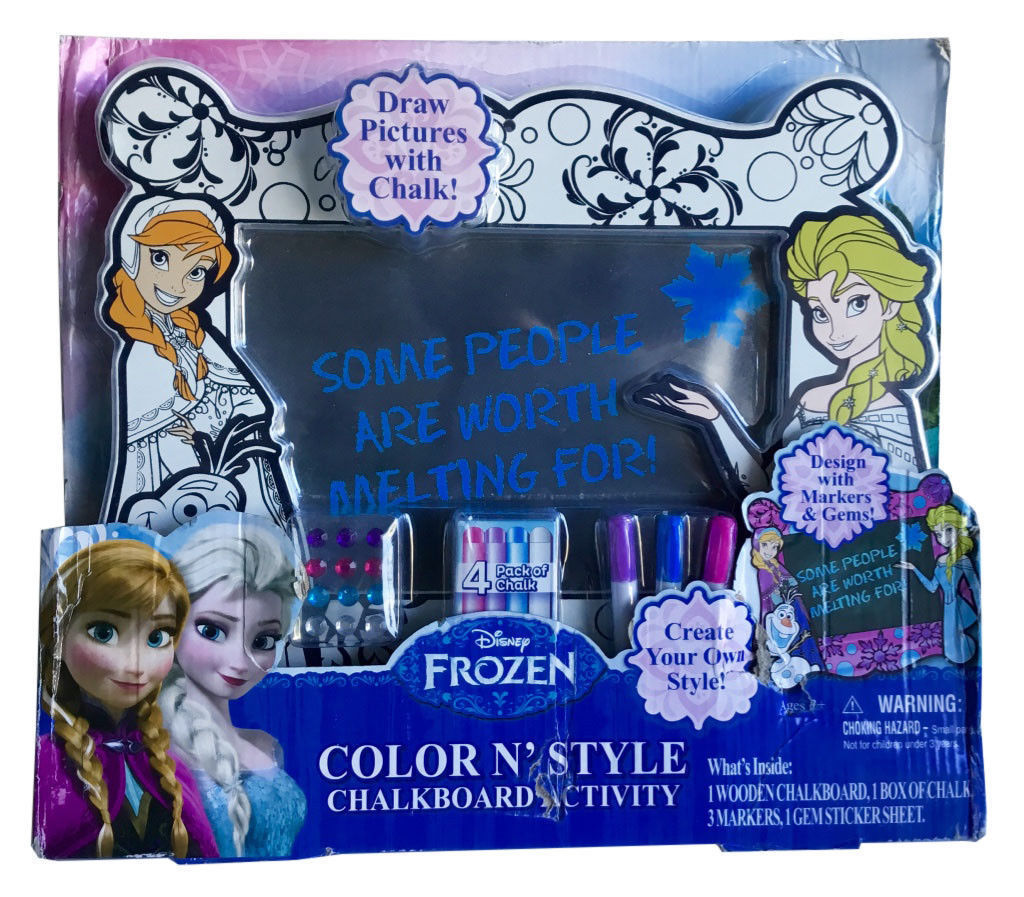 Disney Frozen Color N' Style Chalkboard Activity Playset 2015 Tara Toys (C-3)