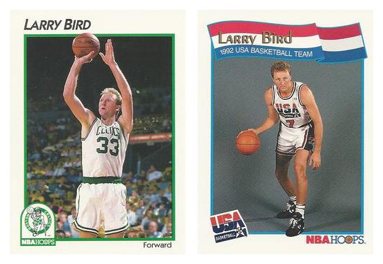 (2) 1991-92 Hoops McDonald's Larry Bird Card Lot